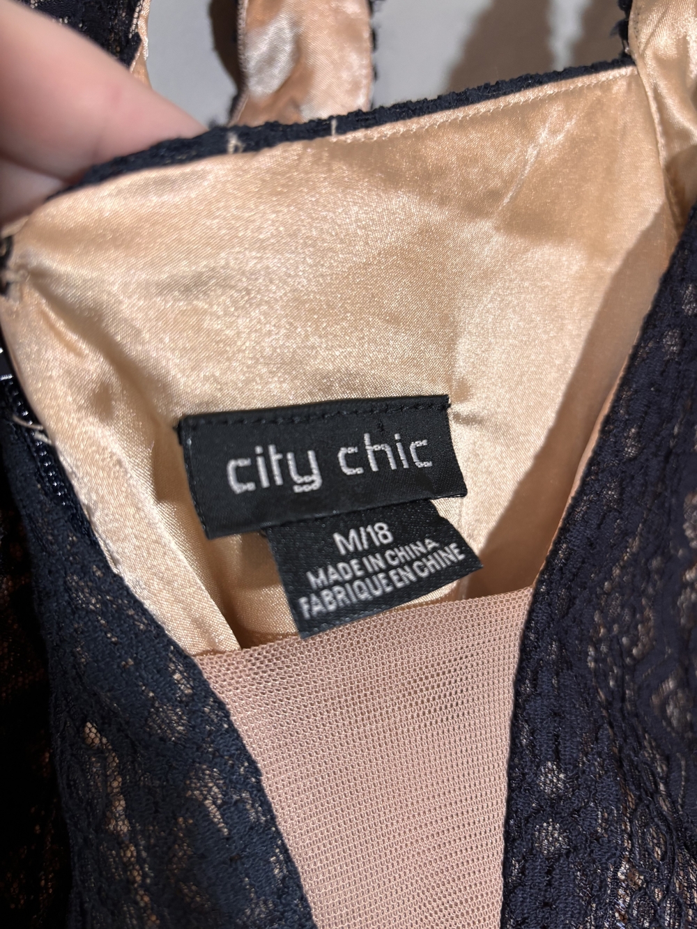 City Chic Plus Size M 18 Maxi Divine Whimsy Dress Deep Navy - Picture 5 of 8